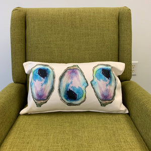 OG Oyster Lumbar Pillow Throw/Decorative Pillow Blue Poppy Designs white  